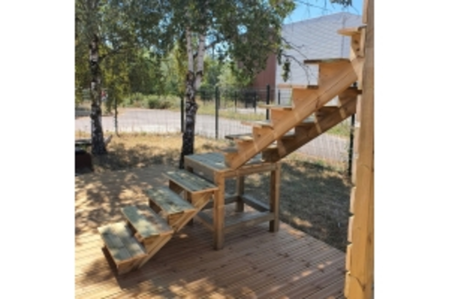 Escalier avec palier avec 2 escaliers en angle