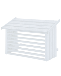 Copertura del condizionatore d'aria senza legno trattato in legno, macchiato bianco 96x56x78cm