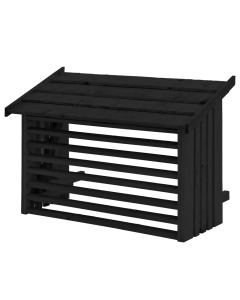 Air conditioner cover out of pressure treated wood, stained black 96x56x78cm