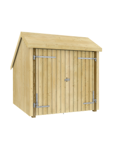 Wooden bike shed- 248x250x229cm - WITH doors