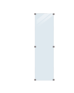 Panneau pour garde corps - verre trempé 6mm - 55,4x176cm