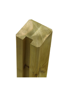 PLUS Leimholz Profil-Pfosten mit 1 Nuten 90x90mm x267cm - Holz Druckimprägniert, Natur - 268x9x9cm