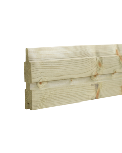 Holzbrett Plank mit Profil-177x14cm, Holz Druckimprägniert Farbe natur