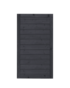 Portillon de jardin en bois Klink 100x163cm - Bois autoclave lasuré couleur noir