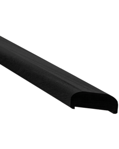 Mahagoni Handlauf - RECHTS 45° Winkel (einseitig) Schwarz gebeizt - 197x6x3,6cm