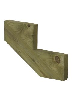 Traversa scala esterna 2 gradini di legno trattato in legno per scale da giardino