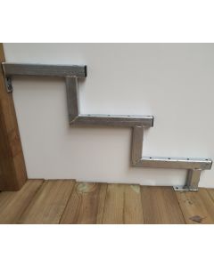 Treppenwange 3 Stufen Stahl für Außentreppe