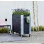 Plantenbak op wielen - geimpregneerd hout - zwart - 120x50x95cm thumbnail