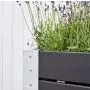 Plantenbak op wielen - geimpregneerd hout - zwart - 120x50x95cm thumbnail