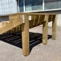 Wooden post support for garden stairs 5 steps XL 9x9x65cm thumbnail