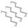 Pack 3x steel deck stair stringer 3 steps - h51cm - with option to install countersteps thumbnail