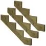 Pack 3 pièces - Limon bois autoclave - 4 marches - H 68cm thumbnail