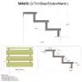 Pack 3x steel deck stair stringer 3 steps - h51cm - with option to install countersteps thumbnail
