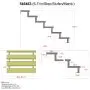 Stahl Treppenwange 6 Stufen - Option für Setzstufen-Höhe 102cm thumbnail