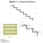 Steel deck stair stringer 7 steps - h119cm - with option to install countersteps thumbnail