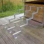 Cosciale metallo 5 gradini - con opzione alzate-h85cm-Set da 3 pezzi thumbnail
