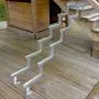 Cosciale metallo 6 gradini - con opzione alzate-h102cm-Set da 2 pezzi thumbnail