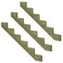 Cosciale-per scala 6 gradini legno autoclave-h102cm-Set da 3 pezzi thumbnail