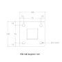 Stalen paal met voetplaat, vierkant 4,5x4,5x132cm thumbnail