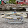 Vierkante picknicktafel TWIST - 8 personen - Geïmpregneerd hout naturel thumbnail
