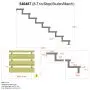 Pack 3x Steel deck stair stringer 8 steps - h1136cm - with option to install countersteps thumbnail