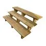 Deck stairs wood H54cm 3 steps D29cm W140cm thumbnail