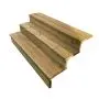 BERLIN Escalier extérieur bois 3 marches H 54cm L-140cm - avec contre marche thumbnail