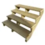 Deck stairs wood H71cm 4 steps D29cm W140cm thumbnail