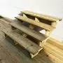 Deck stairs wood H71cm 4 steps D29cm W140cm thumbnail