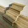 Außentreppe Holz H71cm 4 Stufen, Breite 80cm, MIT Setzstufen thumbnail