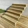 Treppe Holz H105cm 6 Stufen, Breite 140cm, MIT Setzstufen thumbnail