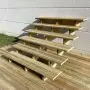 Buitentrap H105cm - 6 treden hout D29cm, B160cm ZONDER optrede thumbnail