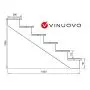 Treppe Holz H105cm 6 Stufen, Breite 140cm, MIT Setzstufen thumbnail