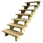 Deck stairs wood 7 steps H122cm Type C - multiple widths thumbnail