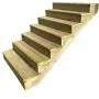 Deck stairs wood BERLIN H122cm 7 steps D29cm W120cm, WITH counter steps thumbnail