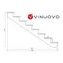 Deck stairs wood BERLIN H139cm 8 steps D29cm W60cm thumbnail