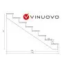 Scala esterna BERLIN, 8 gradini, Altezza 139cm, L 80cm, con alzate thumbnail