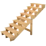 BERLIN - Escalier extérieur bois - 9 marches H 156cm - diverses largeurs thumbnail
