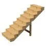 BERLIN Escalier extérieur bois 9 marches H156cm L-160cm - avec contre marche thumbnail