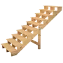 BERLIN - Escalier extérieur bois - 10 marches H 173cm - diverses largeurs thumbnail