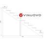 Escalera Exterior Madera A 190cm 11 peldaños P 29cm T 80cm thumbnail