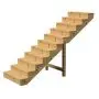 Außentreppe Holz Höhe 190cm 11 Stufen, Breite 120cm, MIT Setzstufen thumbnail