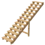 Deck stairs wood BERLIN H241cm 14 steps D29cm W80cm thumbnail