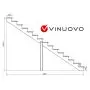 Deck stairs wood BERLIN H258cm 15 steps D29cm W100cm, WITH counter steps thumbnail
