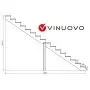 Deck stairs wood BERLIN H275cm 16 steps D29cm W160cm thumbnail