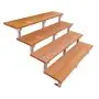 BALI Stalen buitentrap H71cm - 4 treden hardhout - breedte 160cm thumbnail