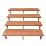BALI Stalen buitentrap H71cm - 4 treden hardhout - breedte 160cm thumbnail