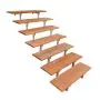 Escalier en acier BALI, 7 marches en bois exotique Bangkirai, Hauteur 122 cm - L 80 cm thumbnail