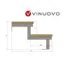 Scala in metallo OSLO, 2 gradini, Altezza 37cm e larghezza 120cm thumbnail