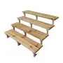 Buitentrap staal OSLO H71cm - 4 treden geïmpregneerd hout breedte 140cm thumbnail